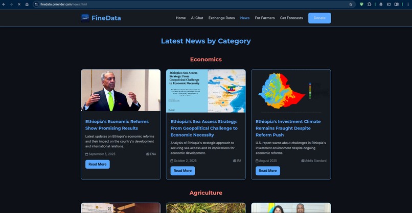 FineData – screenshot 2