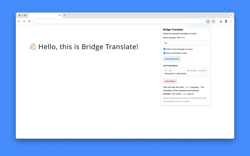 Bridge Translate – screenshot 1