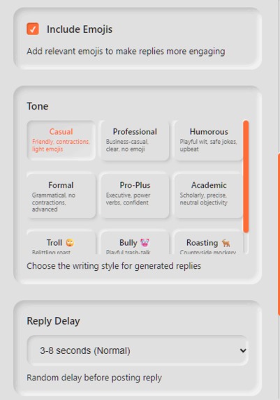 X Auto Reply Assistant – AI-powered – screenshot 3
