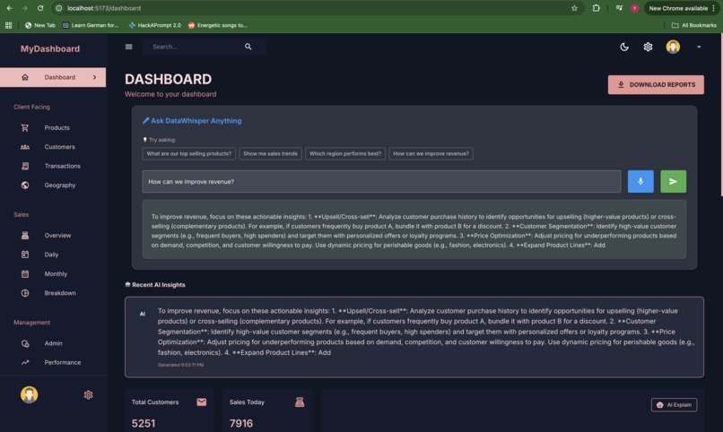 DataWhisper - AI Business Intelligence Narrator – screenshot 1