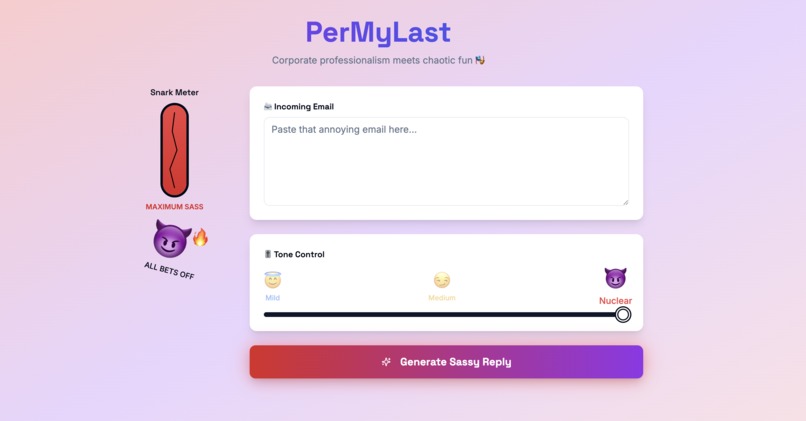 PerMyLast – screenshot 1
