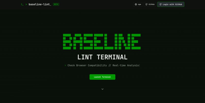 Baseline-lint – screenshot 1