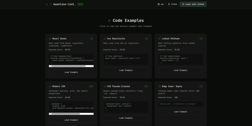 Baseline-lint – screenshot 3