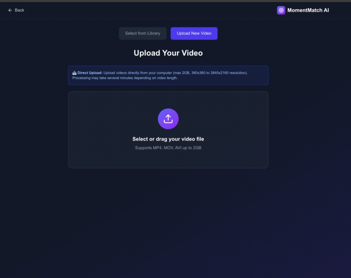 MomentMatch AI – screenshot 1