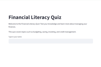 Financial Literacy Quiz