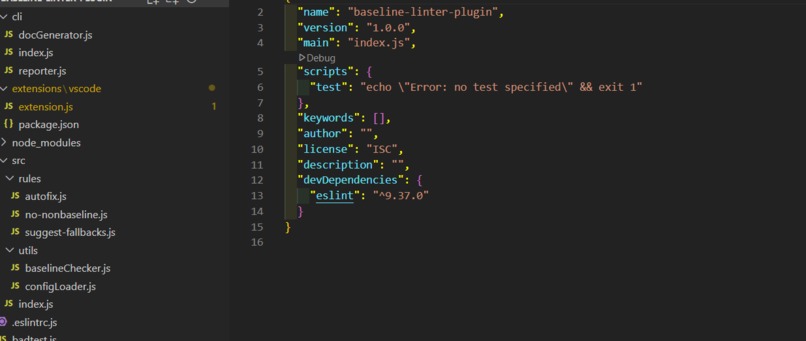 Baseline Linter Plugin – screenshot 1