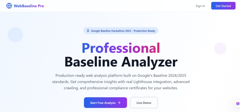 WebBaseline Pro – screenshot 1