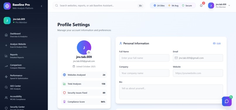 WebBaseline Pro – screenshot 4