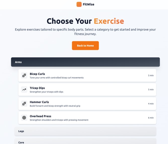 FitWise – screenshot 1