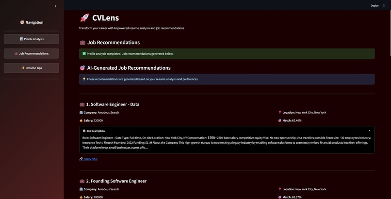 CVLens – screenshot 3