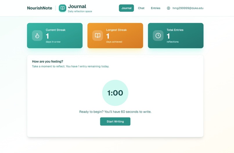 NourishNote – screenshot 1