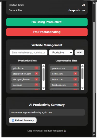 proDUCKtive – screenshot 1