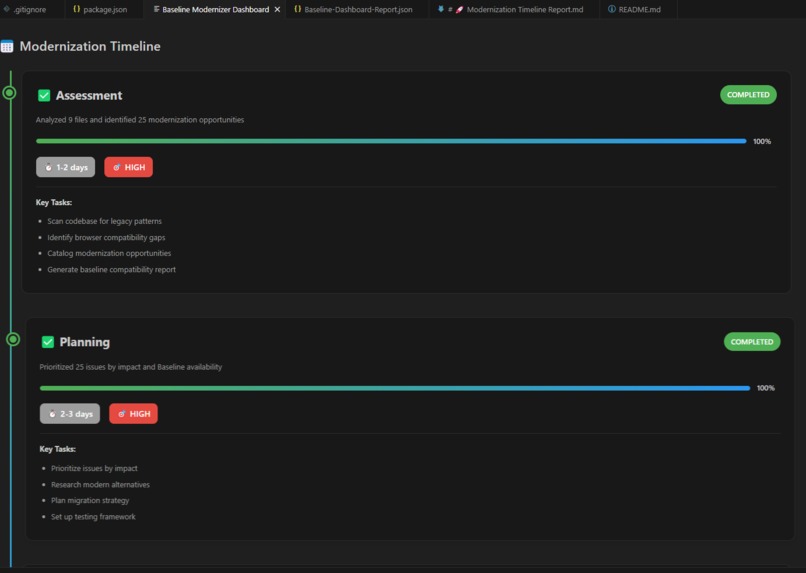 Baseline Modernizer – screenshot 2