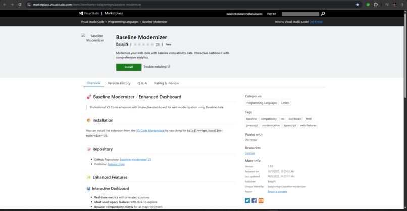 Baseline Modernizer – screenshot 4