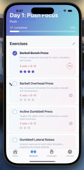 GymTracker – screenshot 5