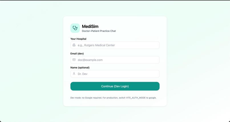 SimPatient – screenshot 1