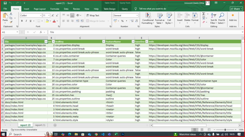 Baseline Compatibility Dashboard – screenshot 2