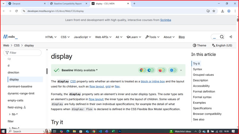 Baseline Compatibility Dashboard – screenshot 3