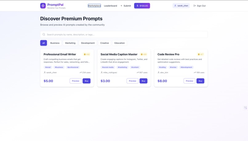 prompt pal – screenshot 1