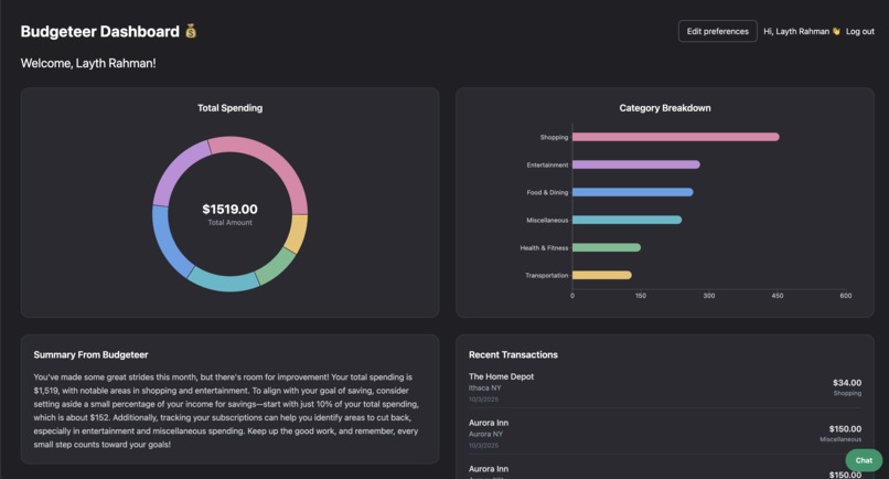 Budgeteer – screenshot 1