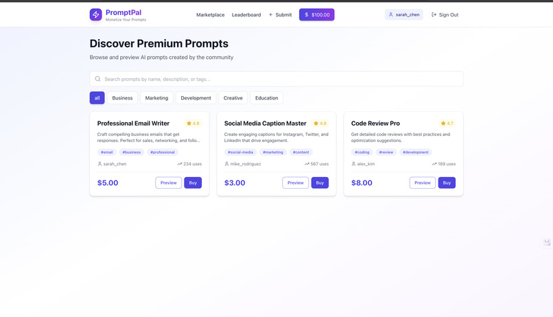prompt pal – screenshot 3