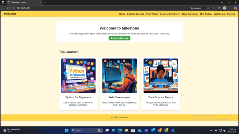 Milestone – screenshot 3