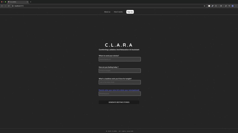 CLARA — Caring Lullabies And Restful Atmosphere – screenshot 1