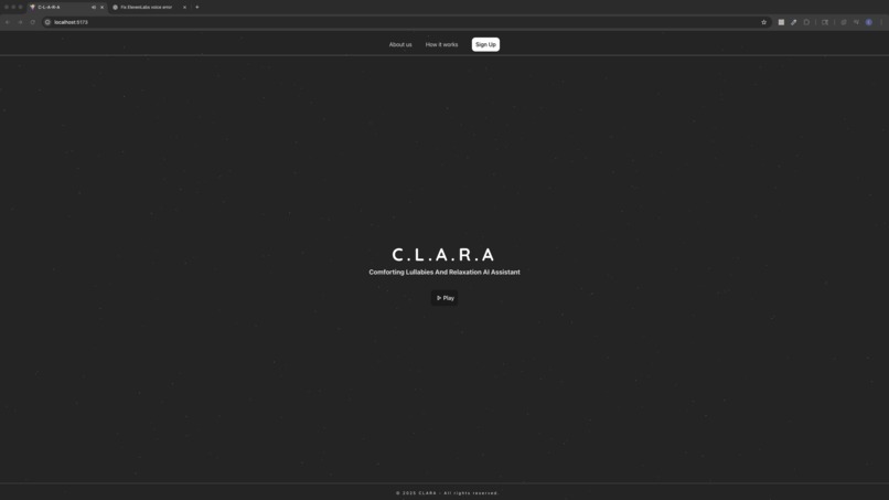 CLARA — Caring Lullabies And Restful Atmosphere – screenshot 2