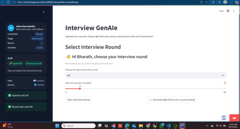 Interview GenAIe – screenshot 2