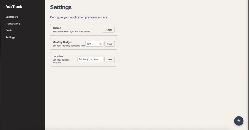 AdaTrack – screenshot 2