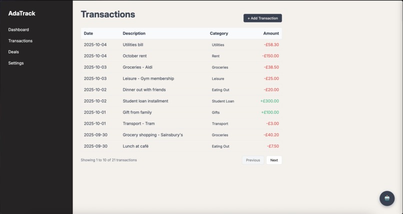 AdaTrack – screenshot 3