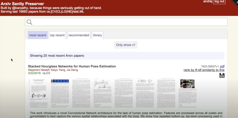 Latent Arxiv Sanity – screenshot 1