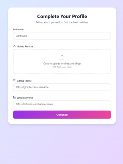 HackTinder – screenshot 1
