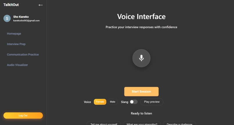 TalkItOut – screenshot 3