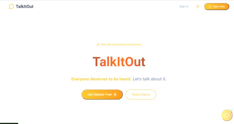 TalkItOut – screenshot 1