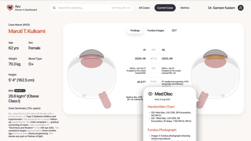 AyuSight AI | AI EHR | Making doctors type no more – screenshot 2