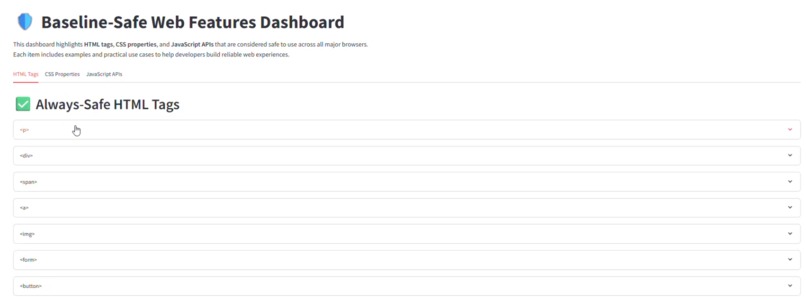 Baseline Explorer – screenshot 1