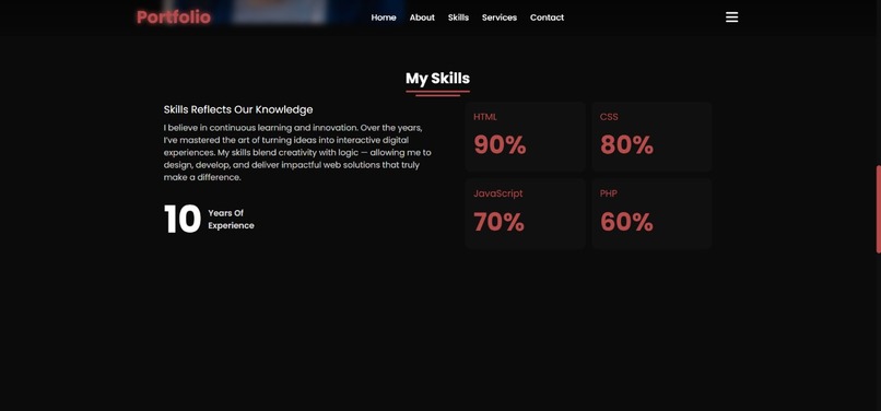 Portfolio – screenshot 3