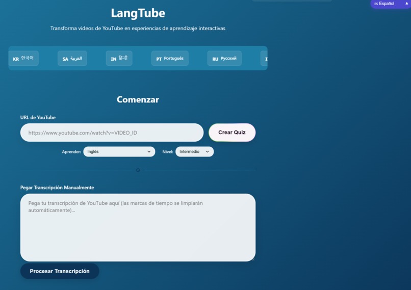 LangTube – screenshot 2