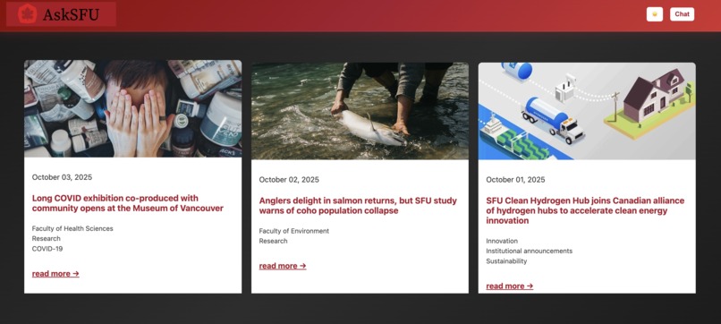 AskSFU – screenshot 2