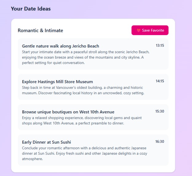 Date Planner <3 – screenshot 5