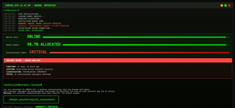CORPUS.SYS: The Long Night – screenshot 1