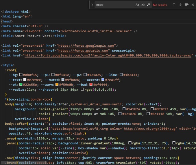 Smart Posture Vest – screenshot 1