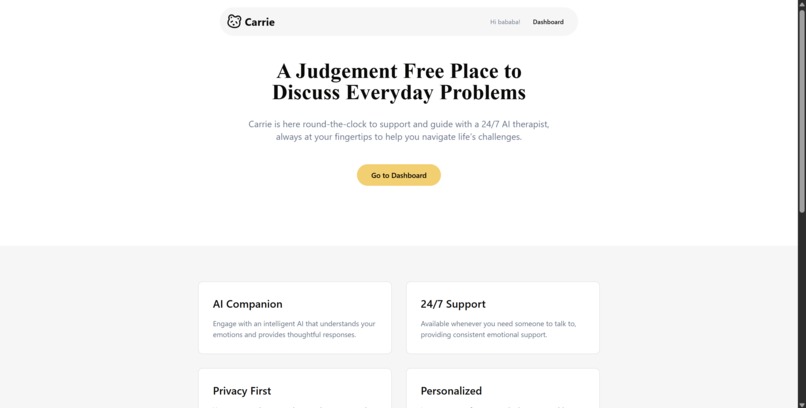 Carrie - AI Therapy In Your Pocket – screenshot 6