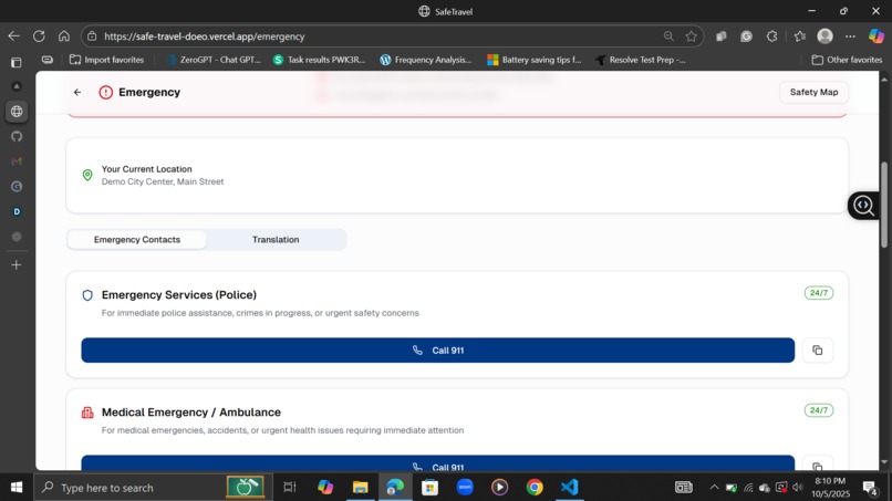 SafeTravel – screenshot 6