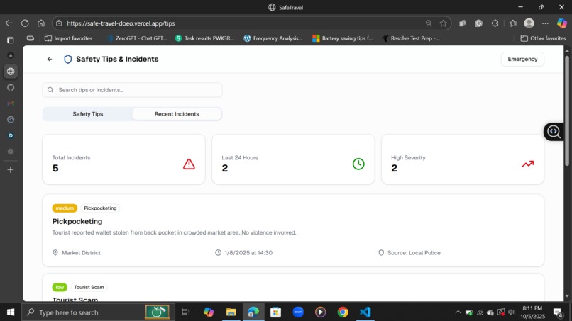 SafeTravel – screenshot 7