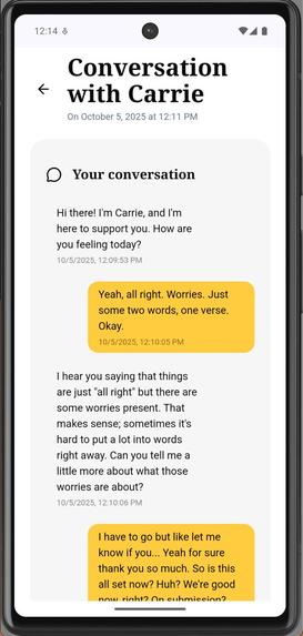 Carrie - AI Therapy In Your Pocket – screenshot 4