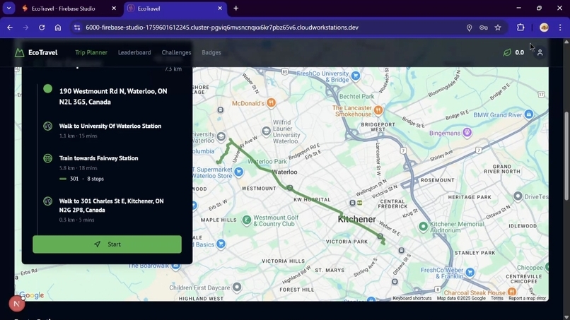 EcoRoute – screenshot 1