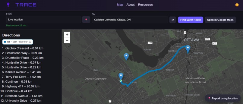 Trace – screenshot 1