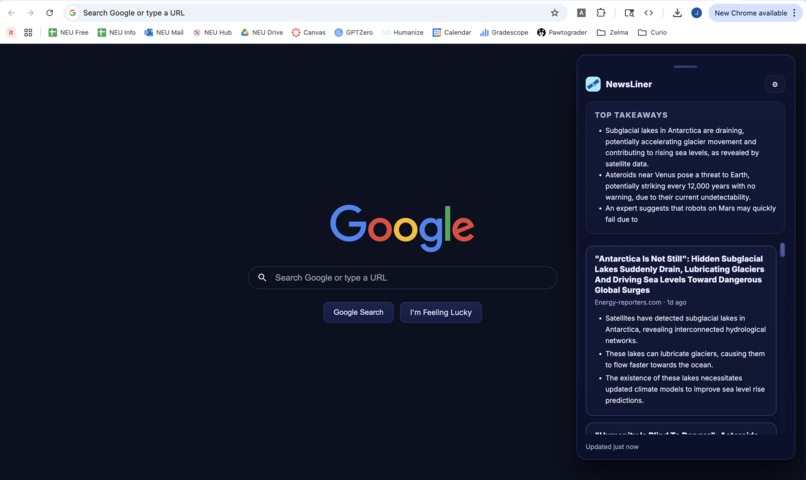 Newsliner – screenshot 1